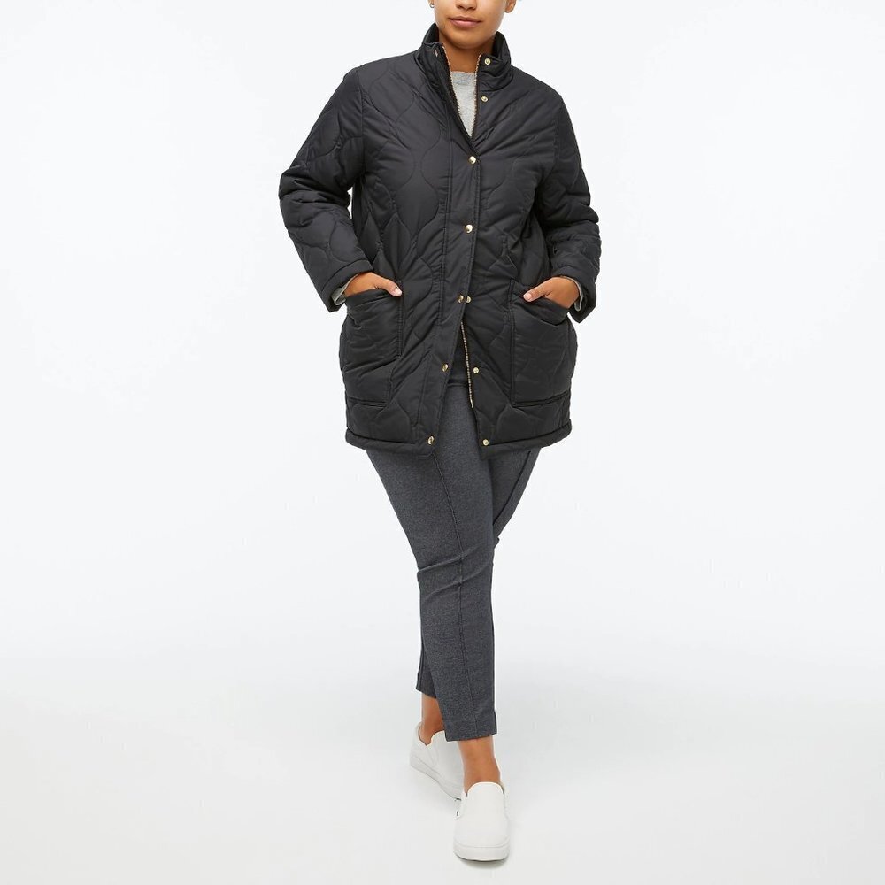 J.Crew Factory City puffer coat AZ561 Green XL
